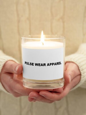 Glass jar soy wax candle uncented